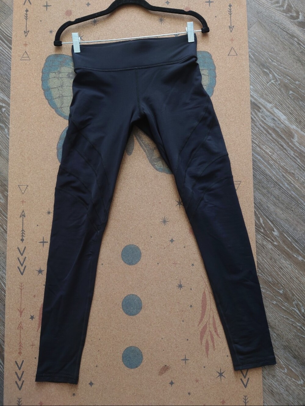 MICHI Black High-Waist Leggings with Mesh Panels Size S Excellent Condition!!